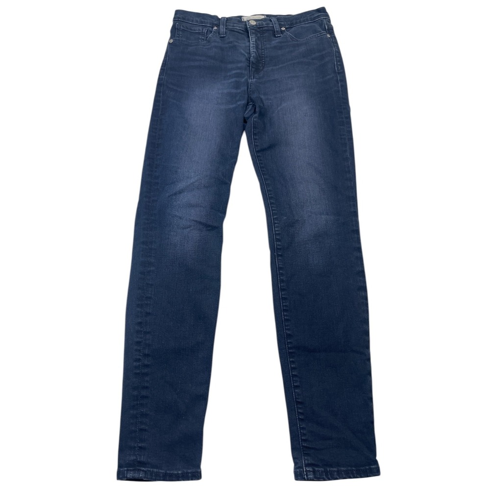 Madewell Jeans Women 28 Blue Denim Cotton 5-Pockets High-Rise Zip Fly Skinny Leg